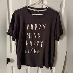 Gray Graphic Relaxed Short Sleeve Tee